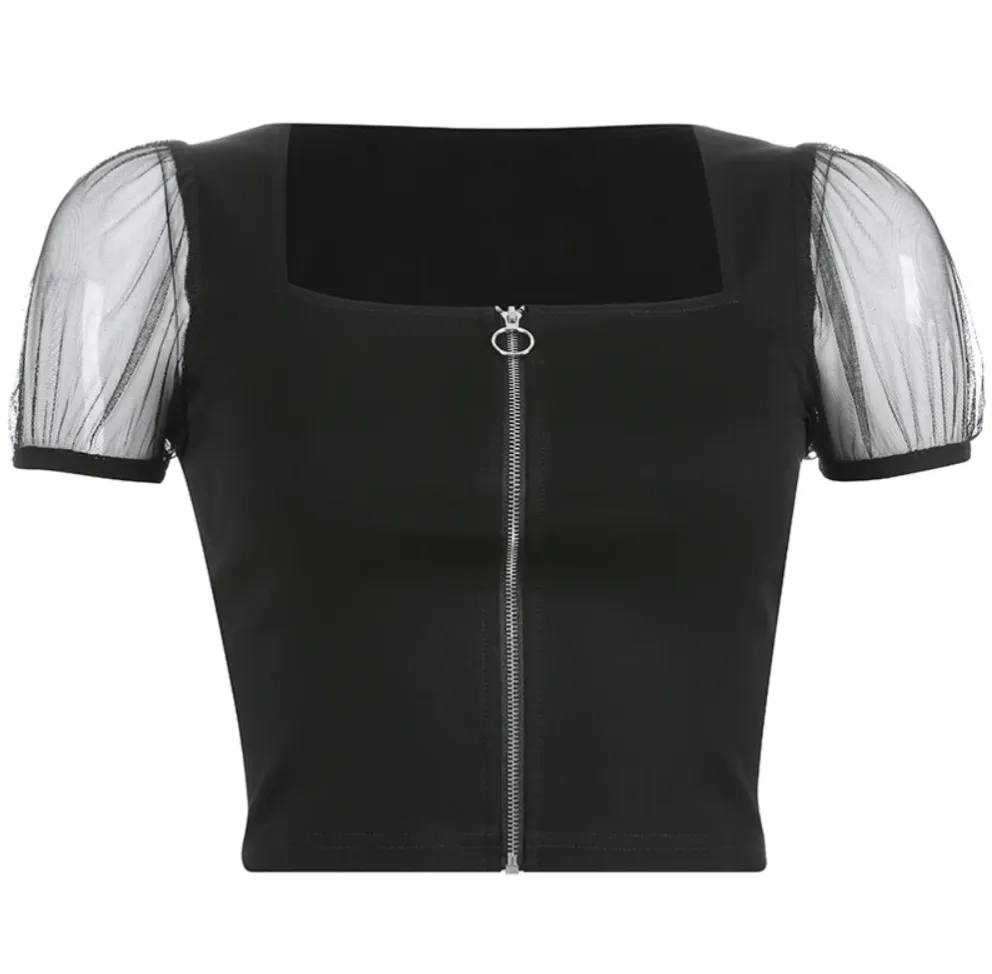 Acantha Sexy Black Crop Top