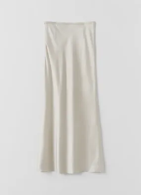 Almada Eni Satin Skirt in Pearl