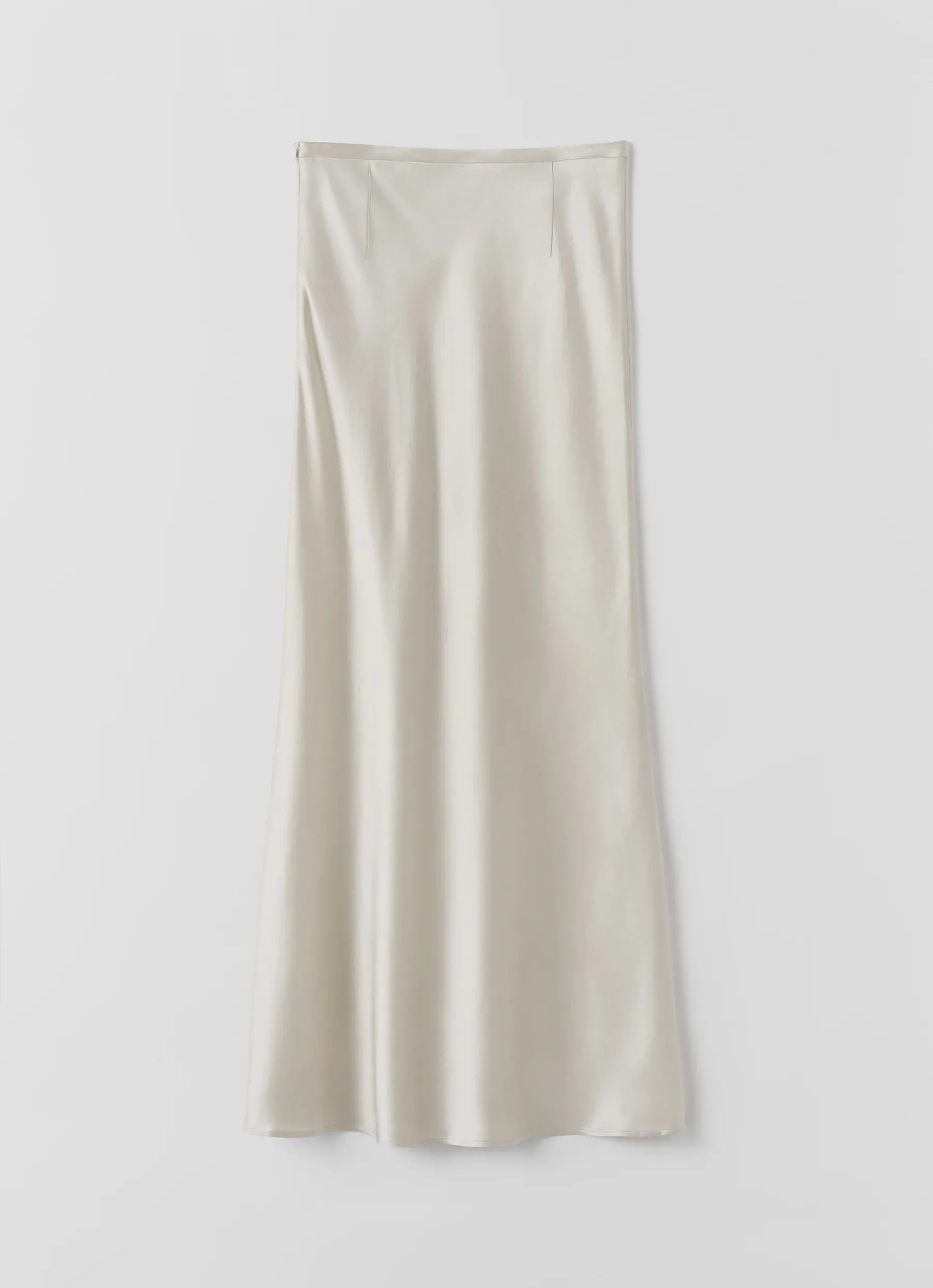 Almada Eni Satin Skirt in Pearl