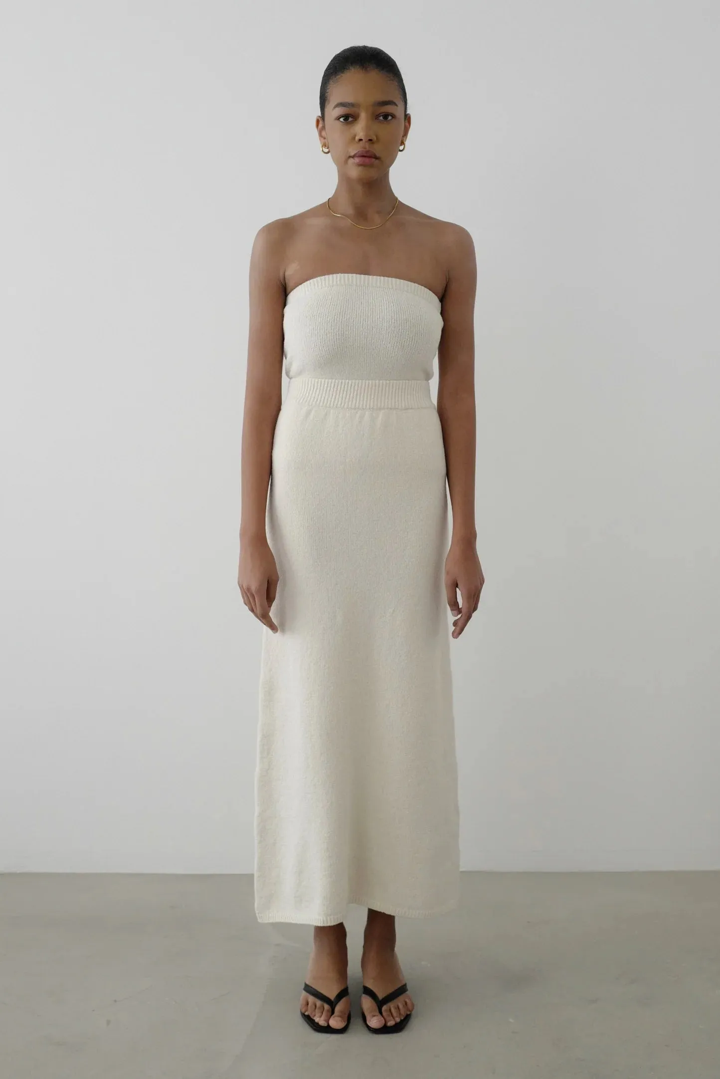 Almada Label Umi Maxi Skirt in Shell