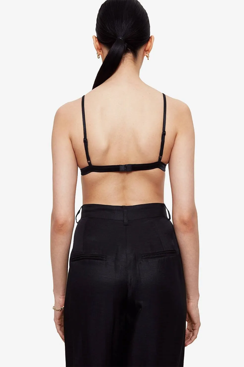 Anine Bing Alexia Bra - Black Knit