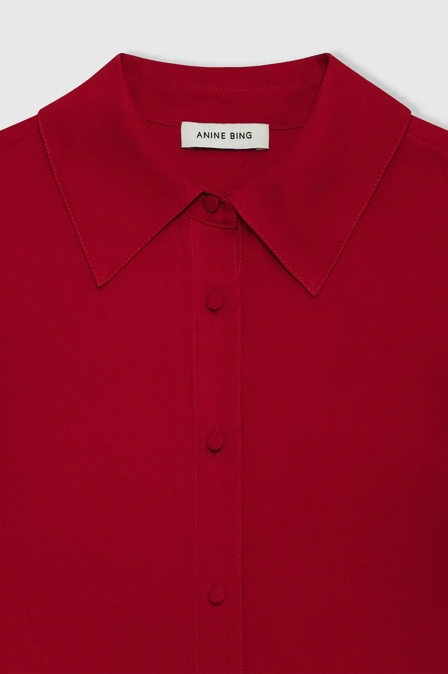 Anine Bing Bridget Shirt in Scarlet Red