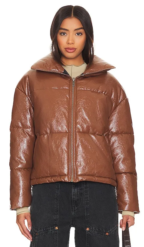 Apparis Billie Crinkle Jacket in Brown