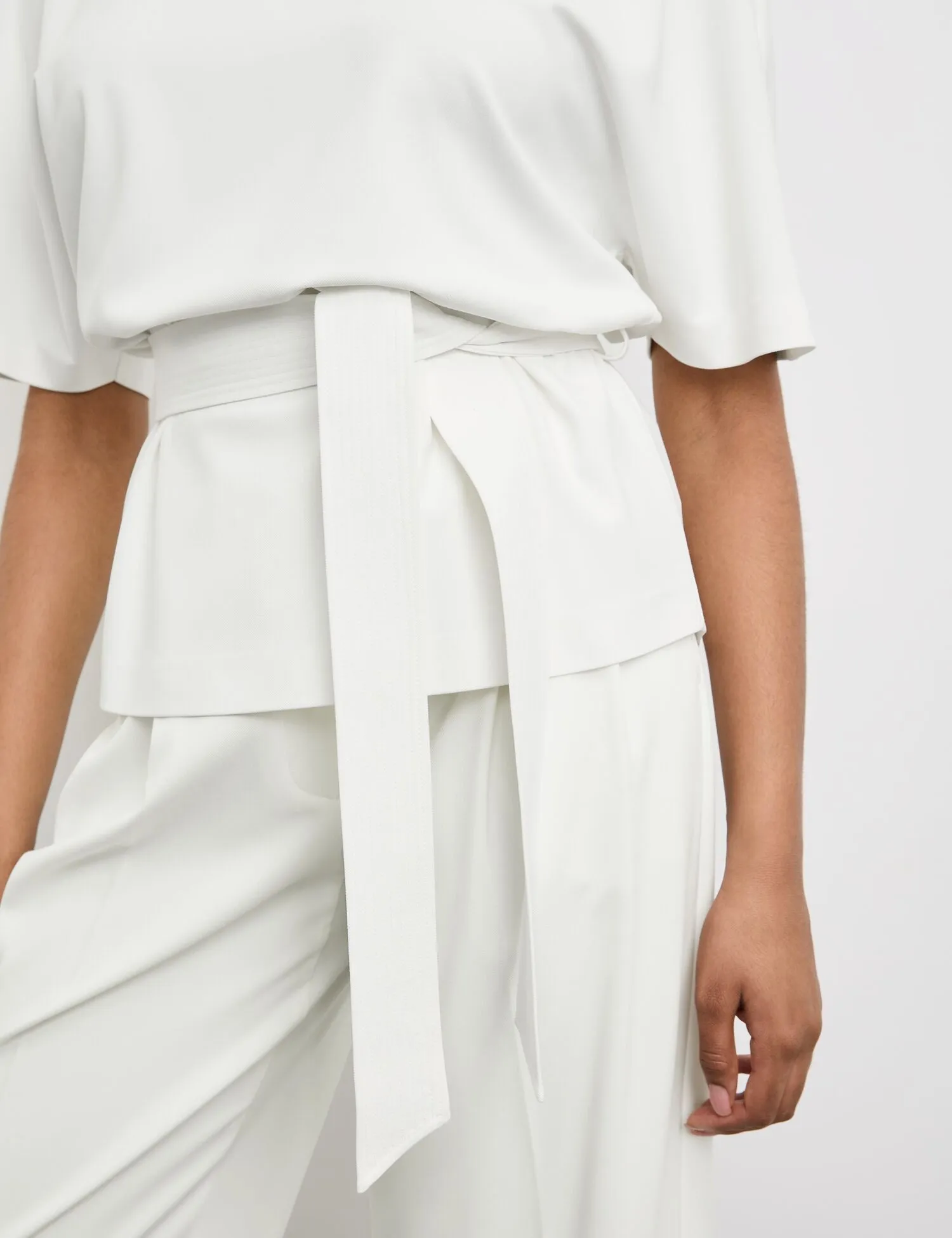 Blouse with a Tie-around Belt