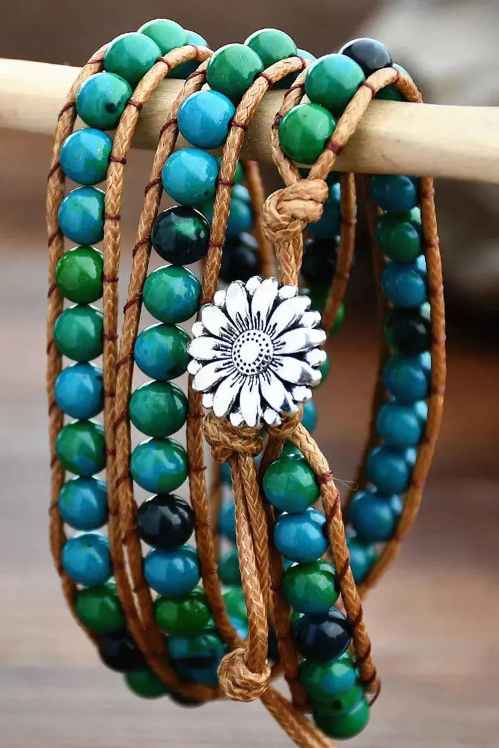 Bohemian Sunflower Beading Multi-Layered Bracelet