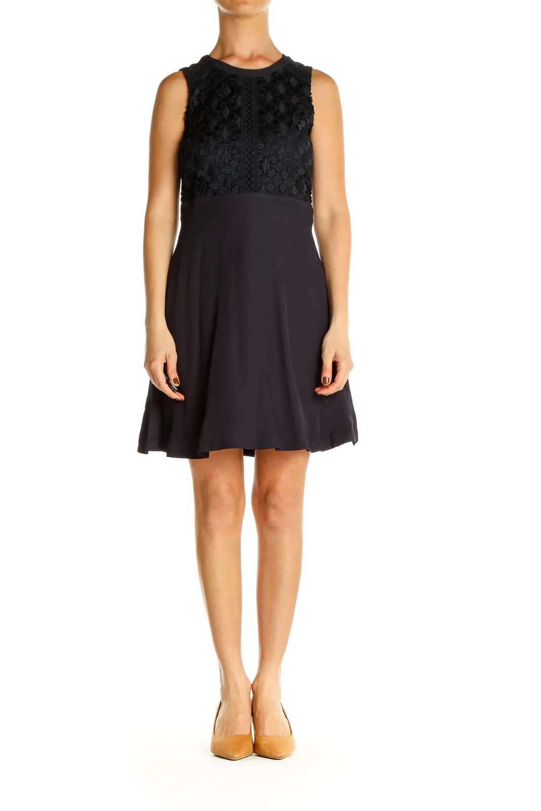 Brown Lace Day Fit & Flare Dress