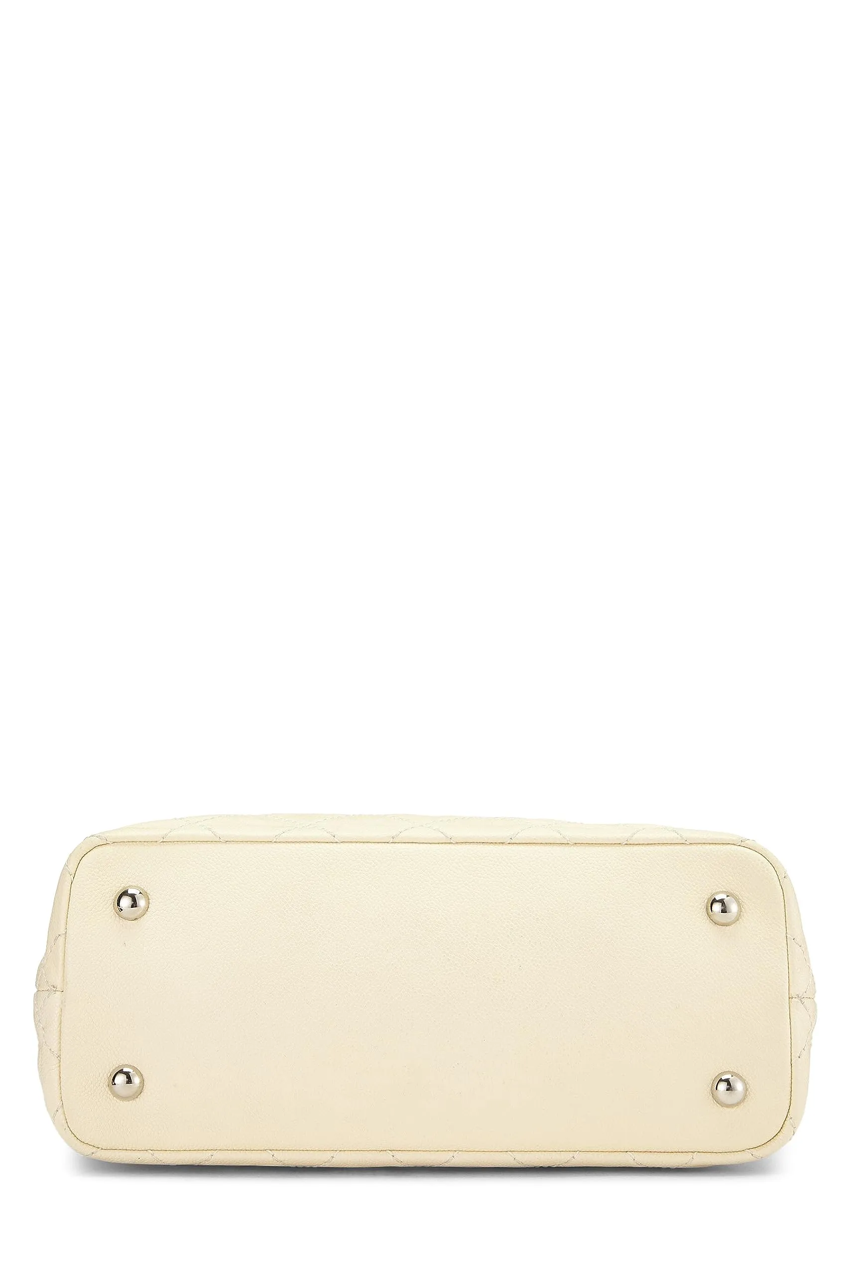 Chanel,  Cream Caviar 'CC' Daily Shopping Tote Small, White