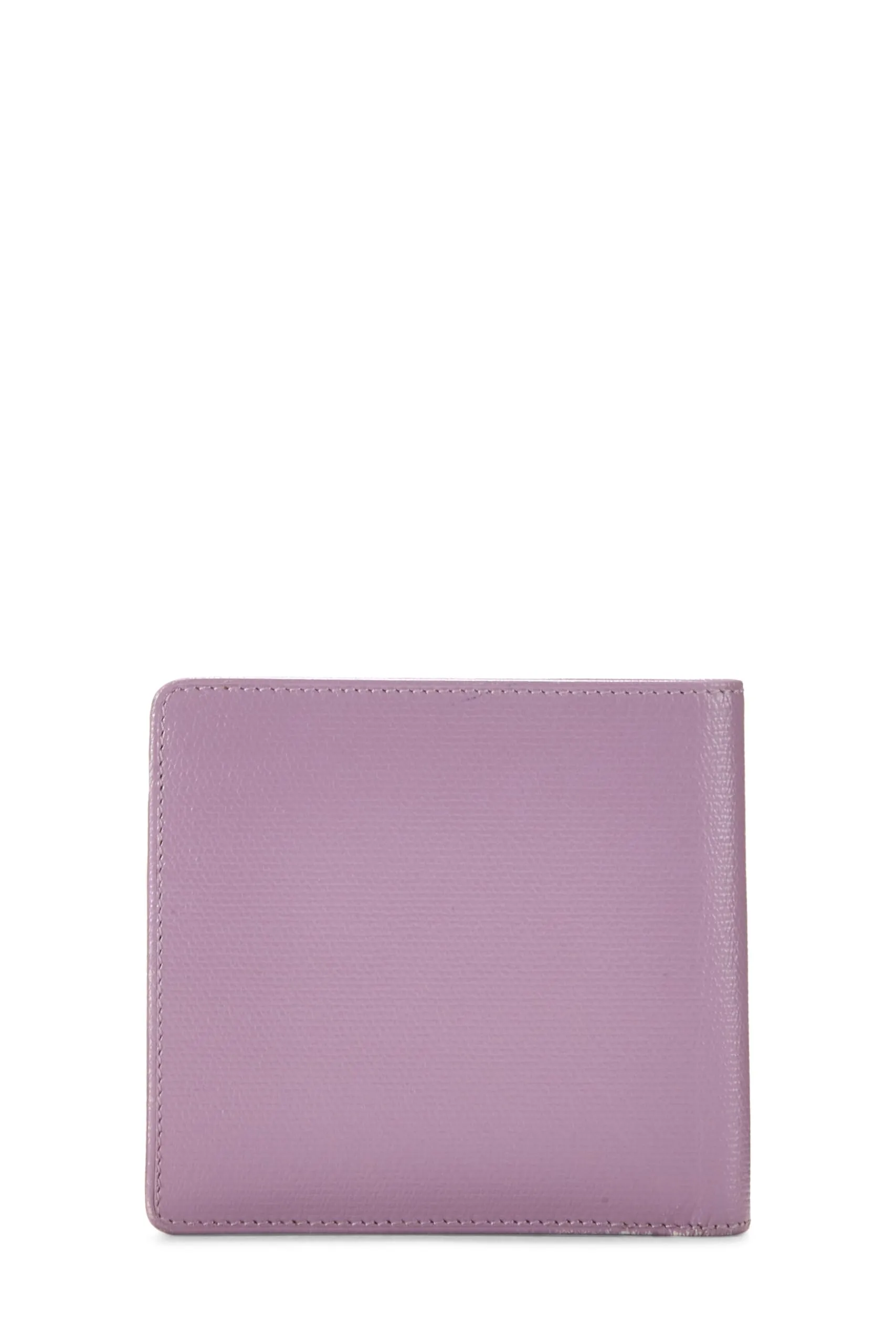 Chanel,  Purple Calfskin Bifold Wallet, Purple