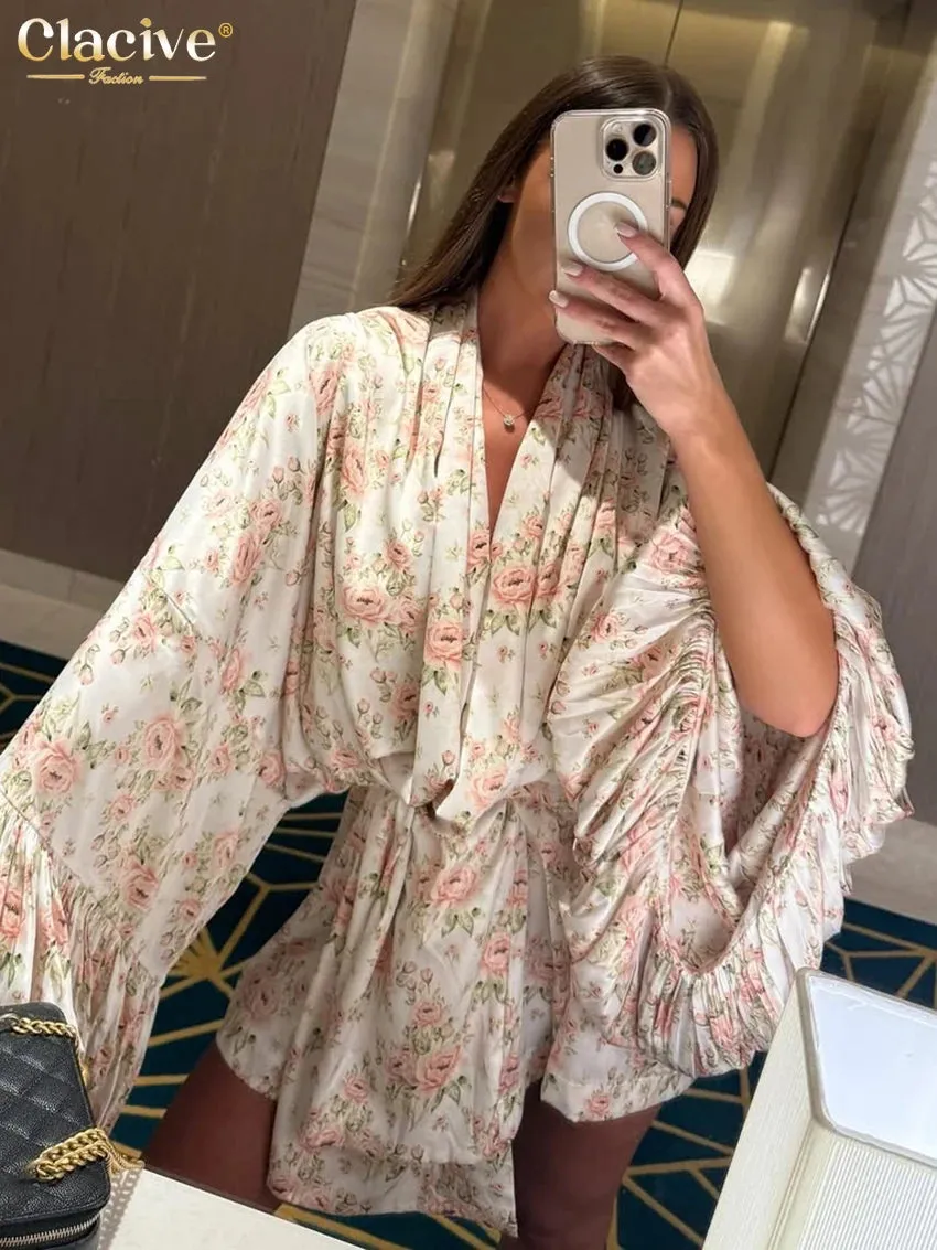 Clacive Fashion Loose Print Women's Dress