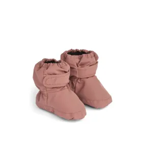 Heather baby footies Dark Rosetta