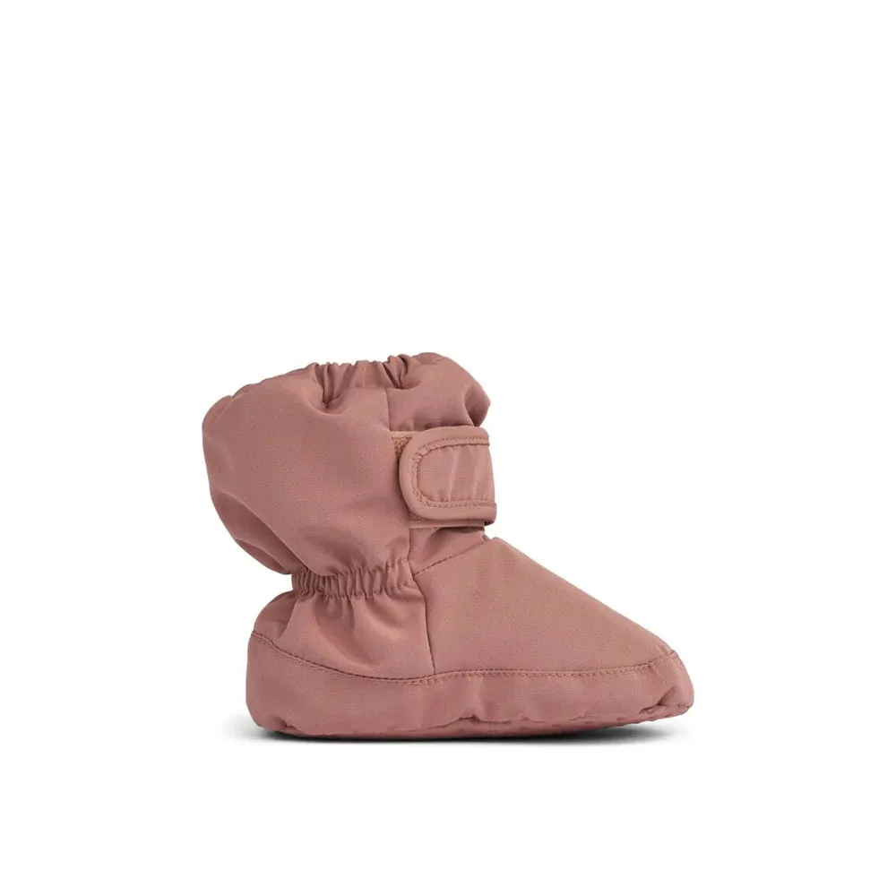 Heather baby footies Dark Rosetta