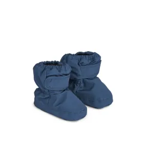 Heather baby footies Indigo Blue