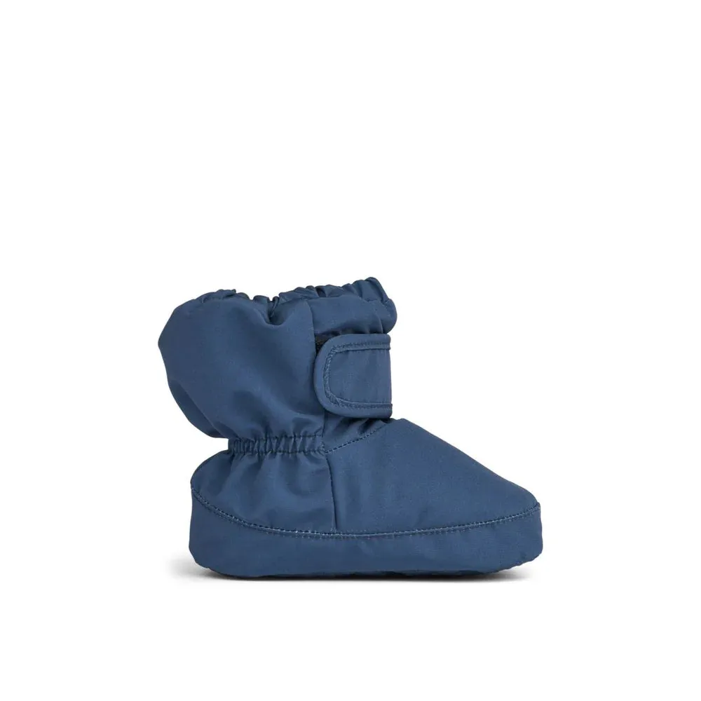 Heather baby footies Indigo Blue