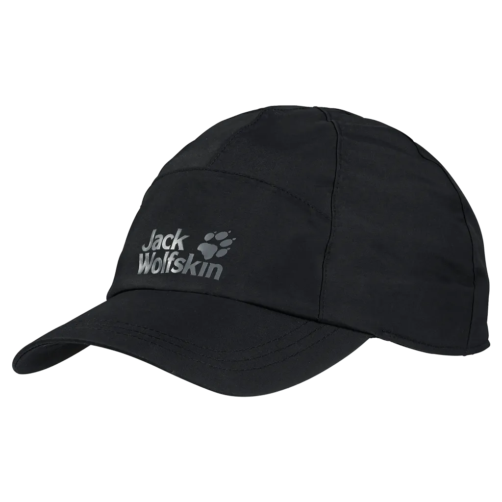 Jack Wolfskin Texapore Baseball Rain Cap Waterproof Windproof Hat - Black