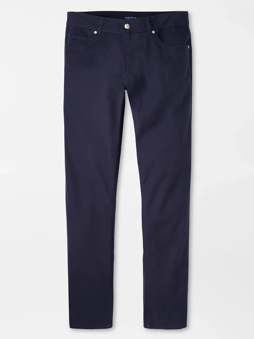 Peter Millar Delvin Twill Five-Pocket Pant in Navy