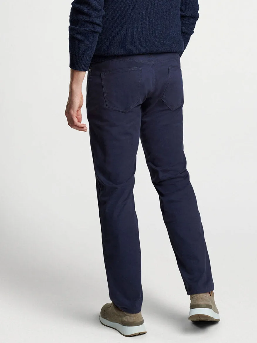 Peter Millar Delvin Twill Five-Pocket Pant in Navy