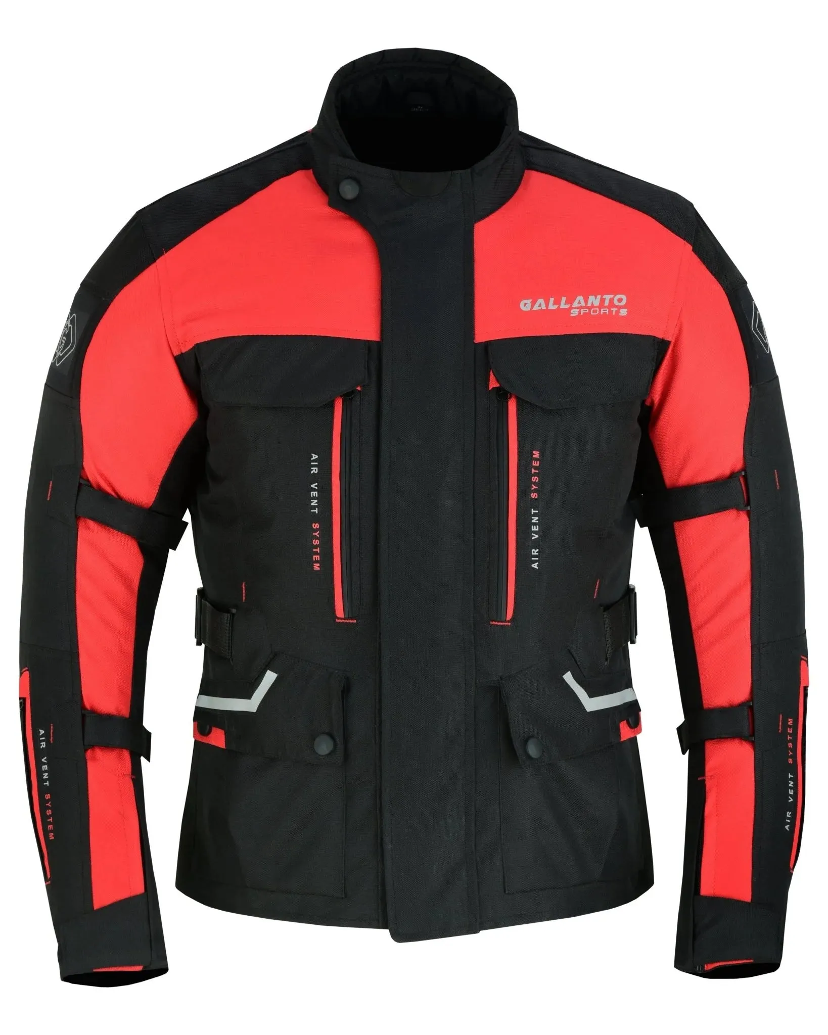 Textile Black & Orange Biker Long Motorcycle Jacket