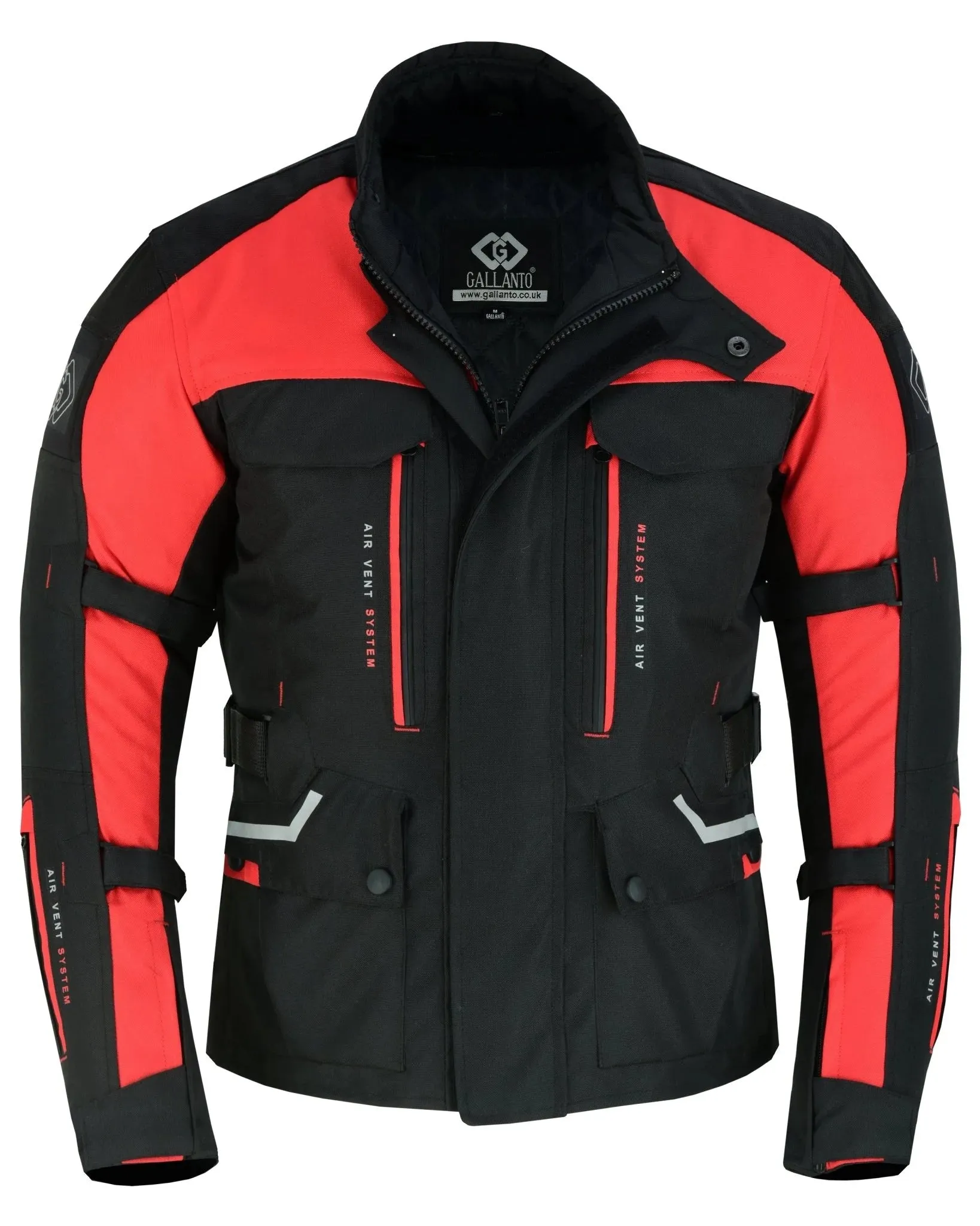Textile Black & Orange Biker Long Motorcycle Jacket