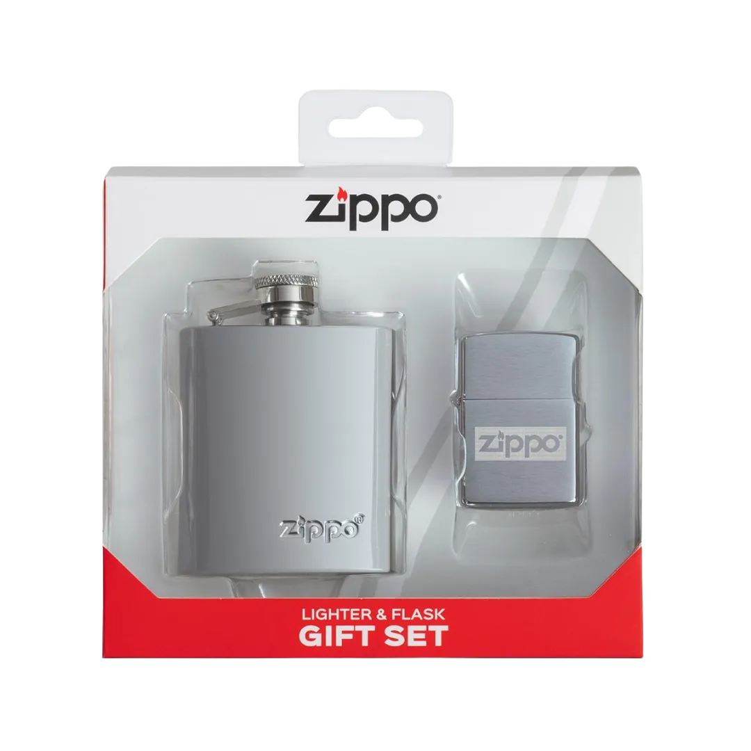 Zippo Flask & Lighter Gift Set